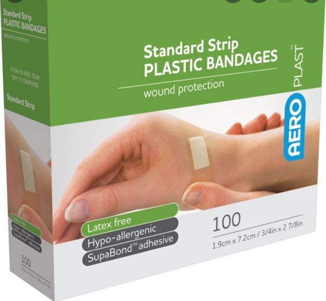 STRIPS ADHESIVE PLASTIC BX 100