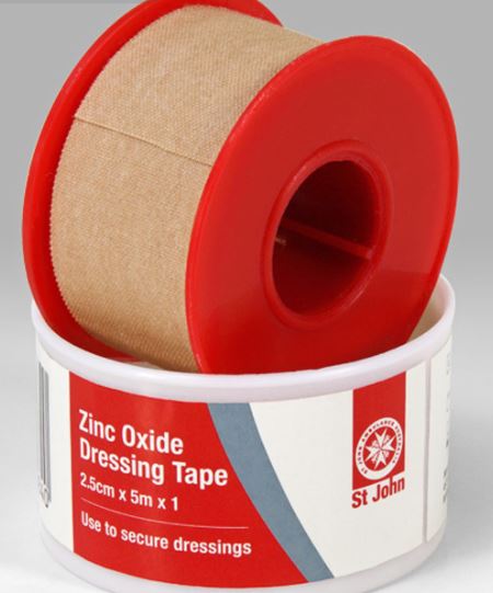 TAPE ZINC ST JOHN 2.5CM X 5M